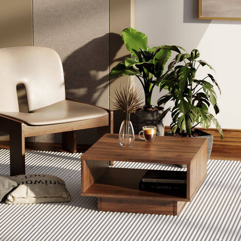 Breve Coffee Table - Columbian Walnut Color, Engineered Wood