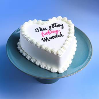 Bride To Be Heart Cake