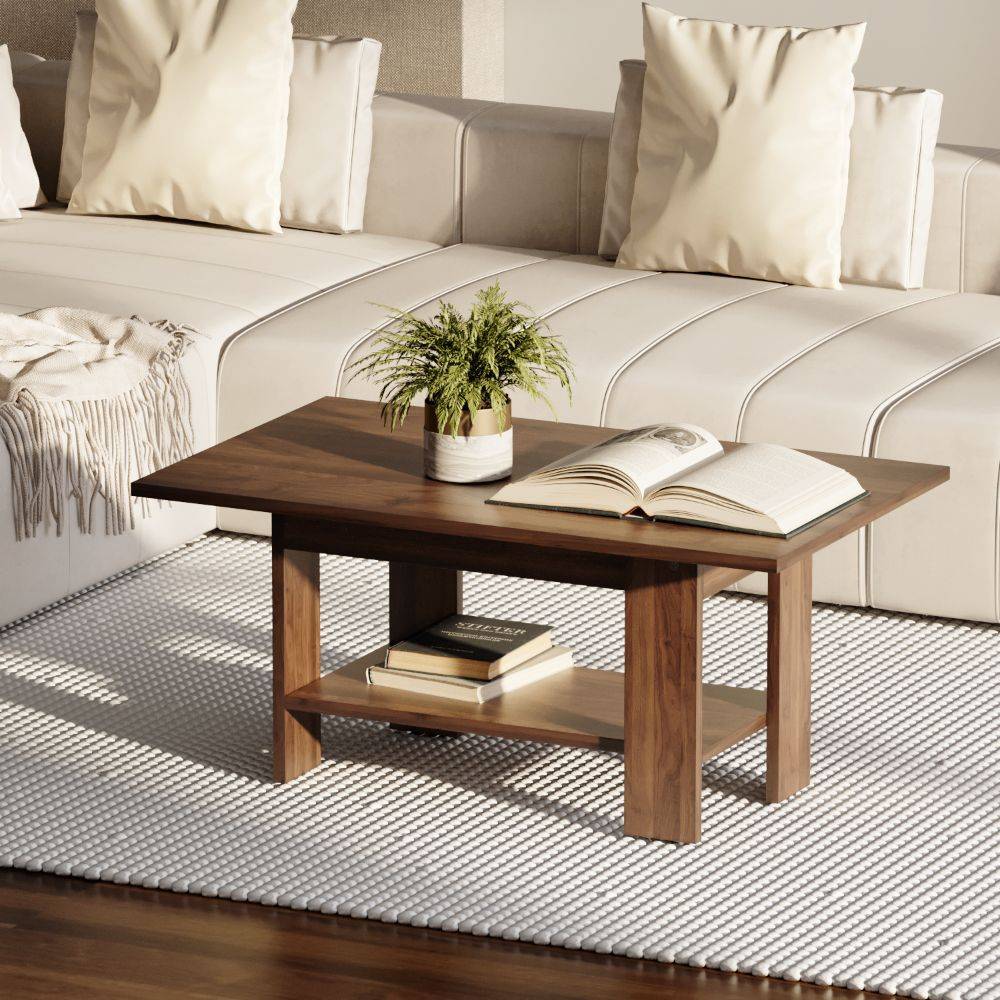 Brulee Coffee Table - Columbian Walnut Color, Engineered Wood