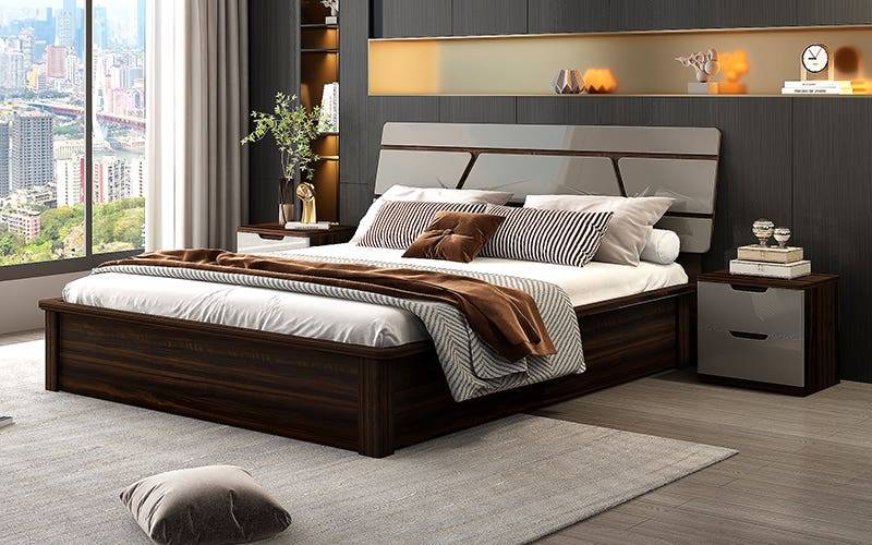 Royaloak Sepang Malaysian King Bed with Hydraulic Storage