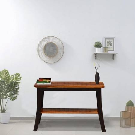 Fenna Solid Wood TV Unit in Walnut Finish