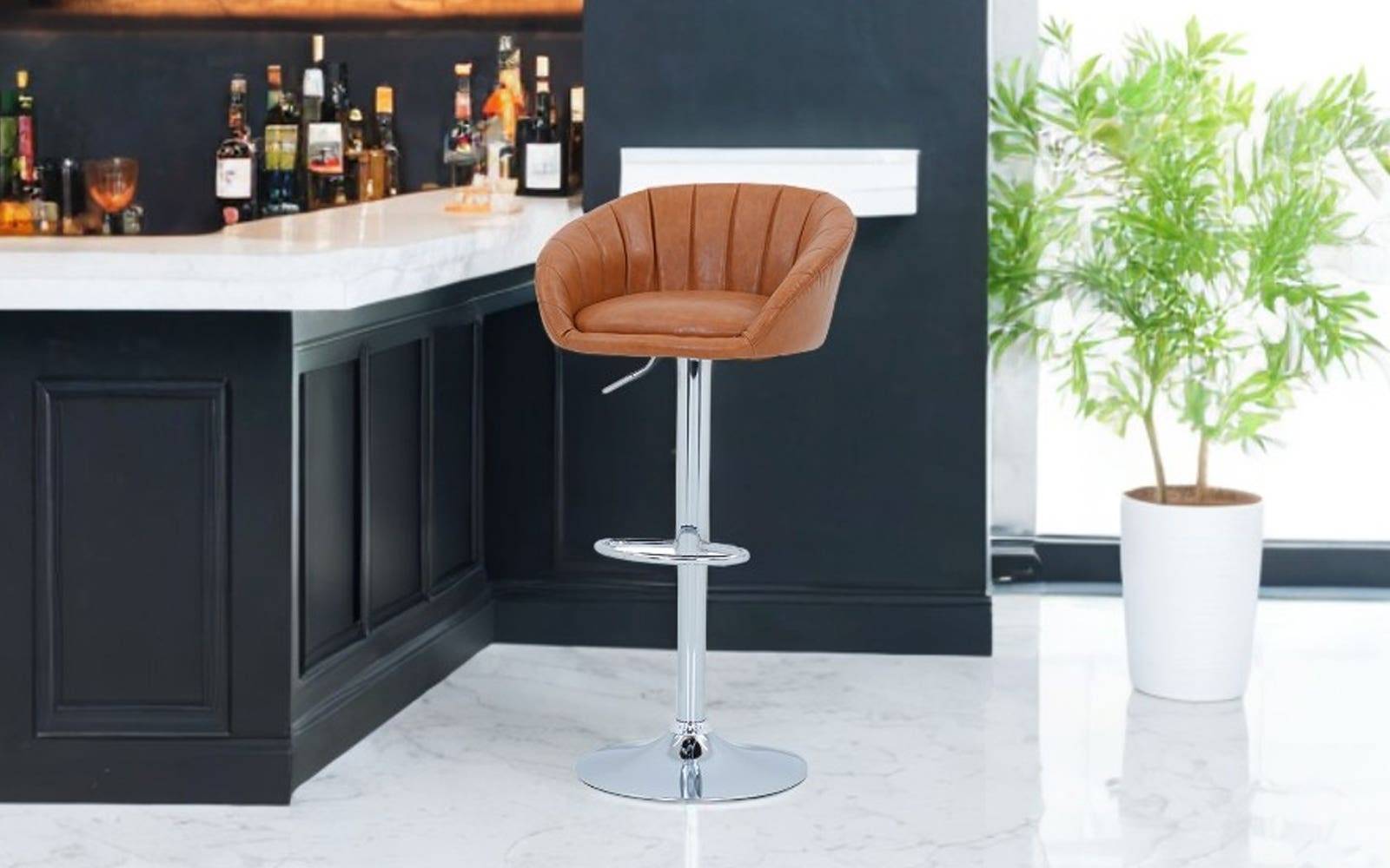 Royaloak Naples Italian Leatherette Barstool