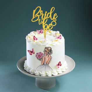 Butterflies N Blossom Bride To Be Cake