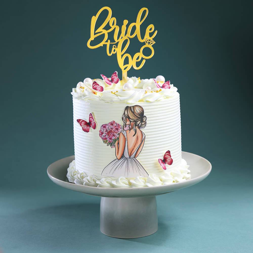 Butterflies N Blossom Bride To Be Cake