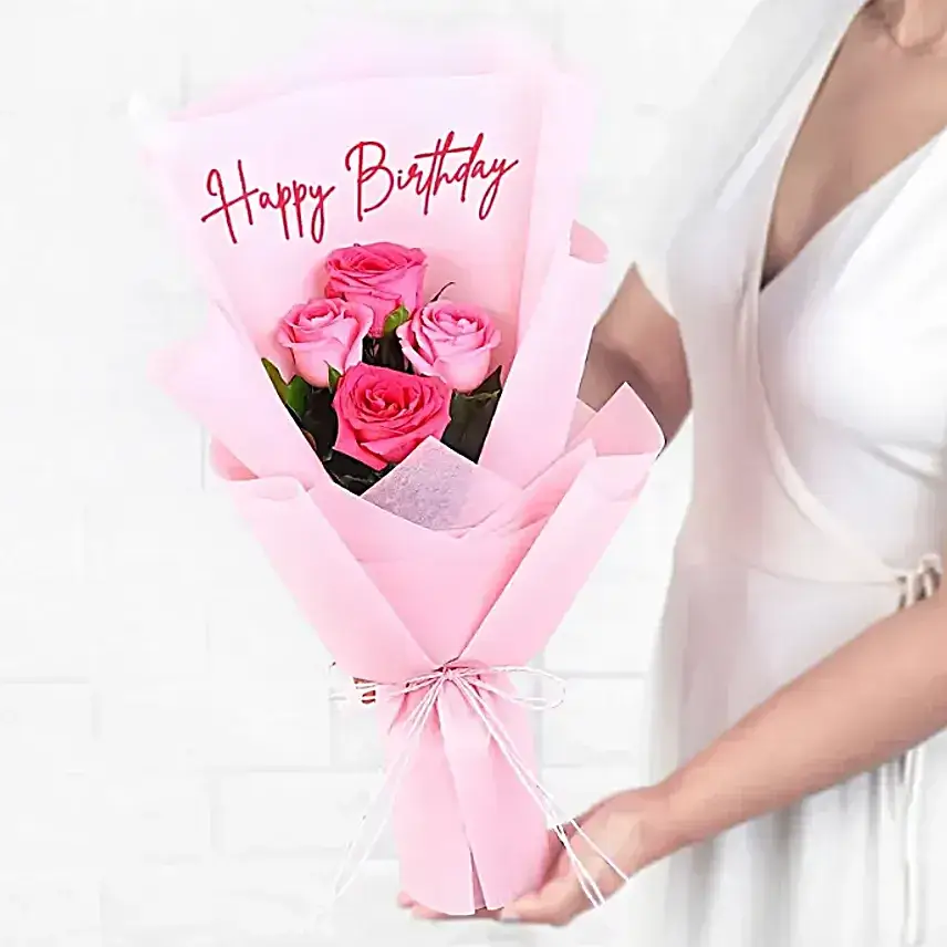 Butterscotch Bento Cake N Pink Rose Bouquet