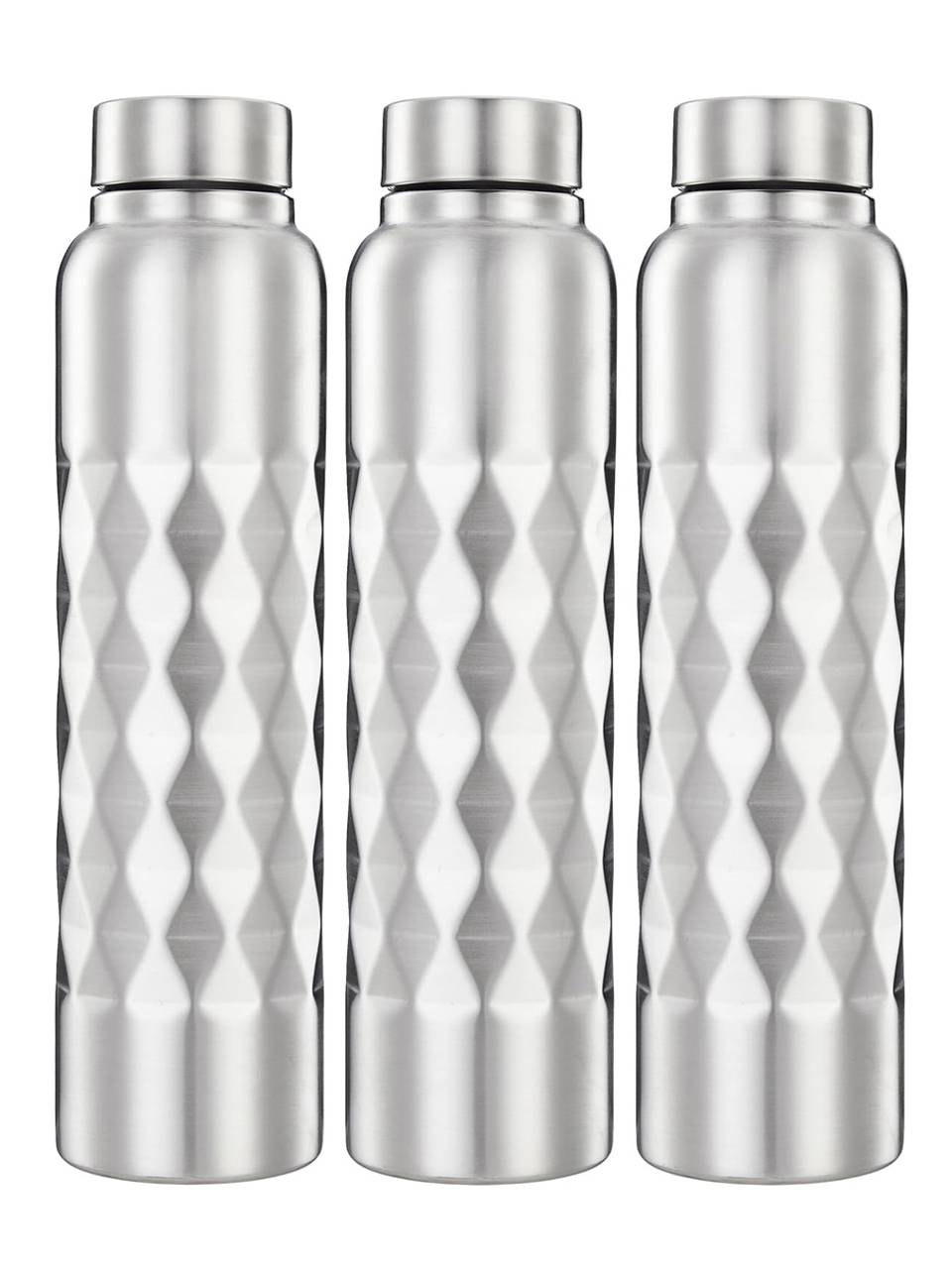 Stainless Steel Cubix Water Bottles Set of 3 Buy @ ₹405