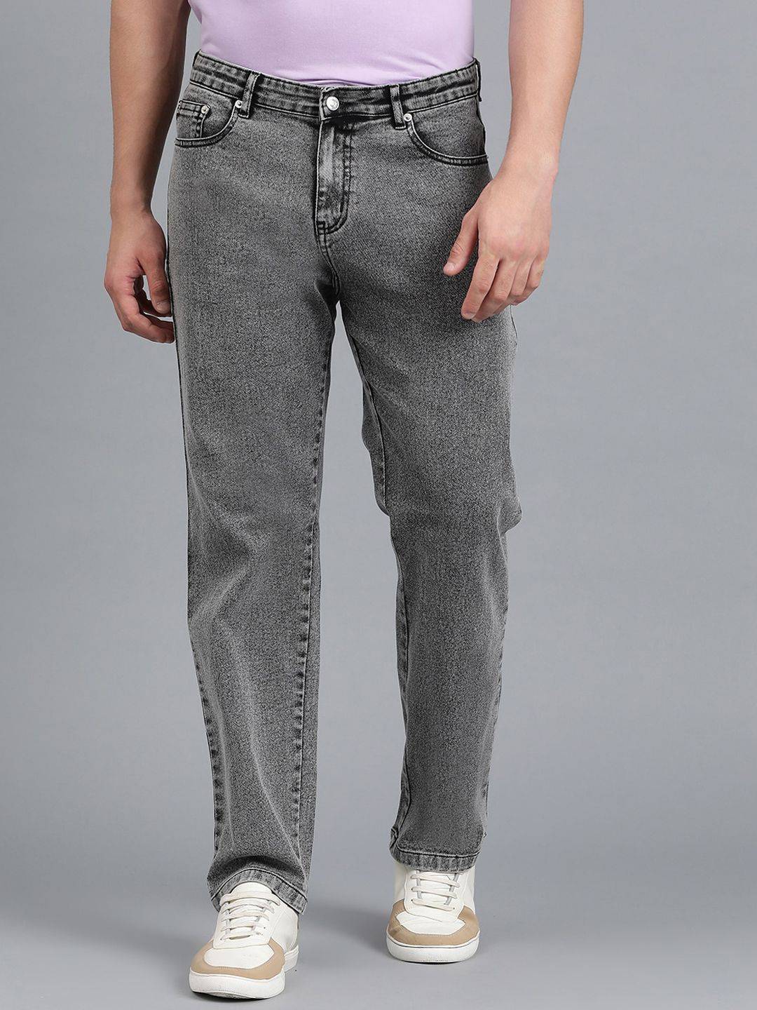 Kotty Men Jean Low-Rise Heavy Fade Clean Look Stretchable Jeans