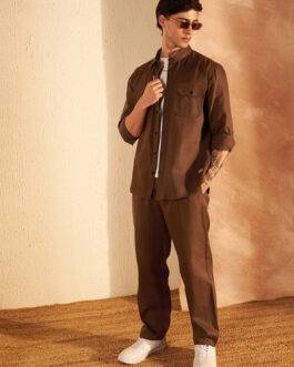 Pure Cotton Shirt With Trousers Co-Ords