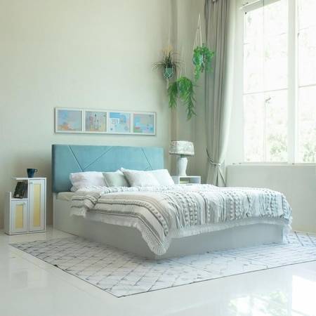 Kosha Engineered Wood Queen Size Bed In White Finish