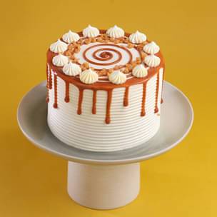 Caramel Swirl Butterscotch Drip Cake