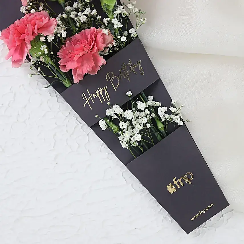 Carnation Birthday Wishes Sleeve