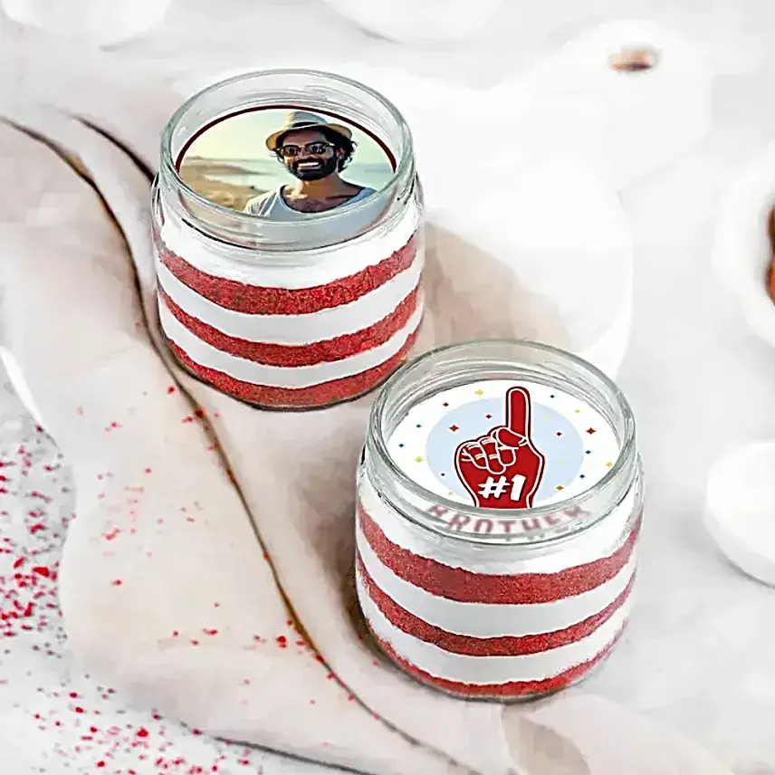 Celebrate Bhai Dooj with Personalised Red Velvet Jars