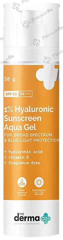 The Derma Co 1% Hyaluronic Sunscreen Aqua Gel 50gm