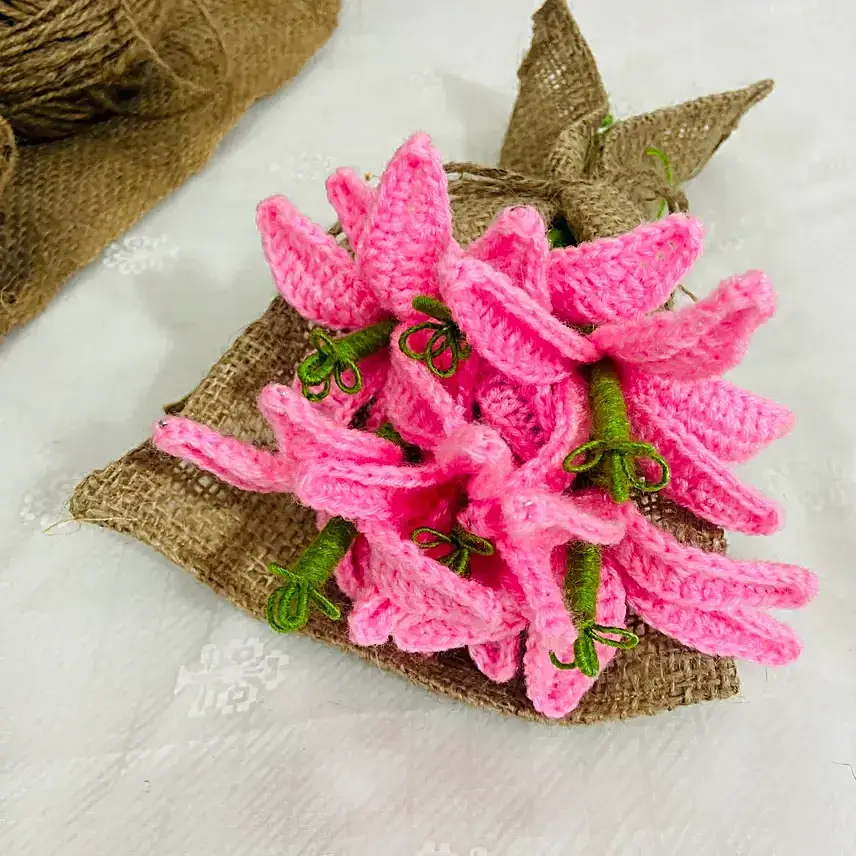 Charming Lily Crochet Bouquet