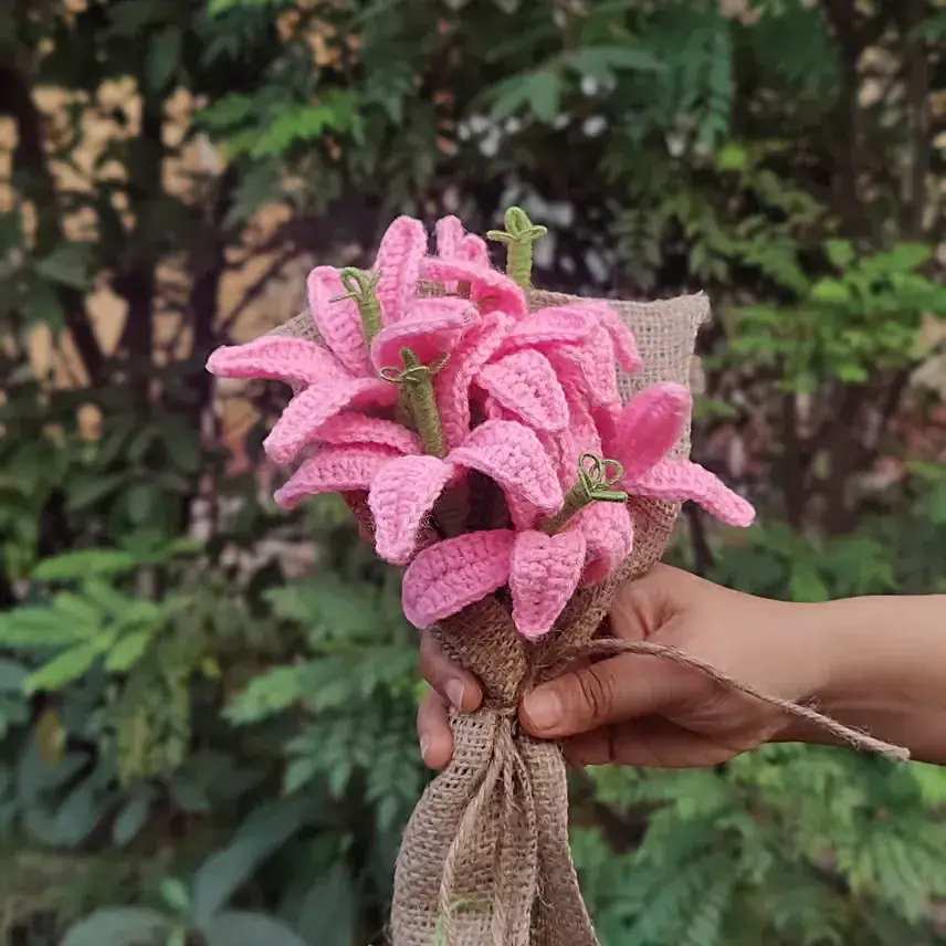 Charming Lily Crochet Bouquet