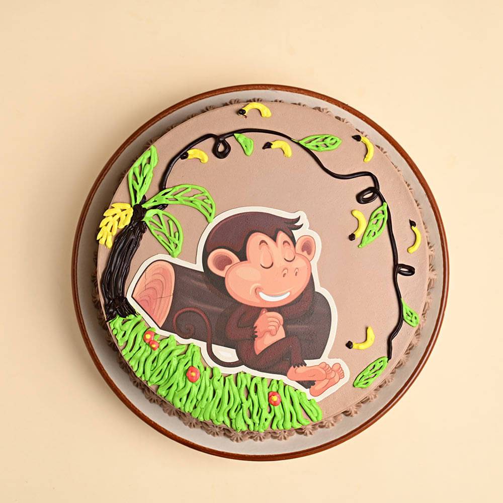 Charming Monkey Jungle Cake