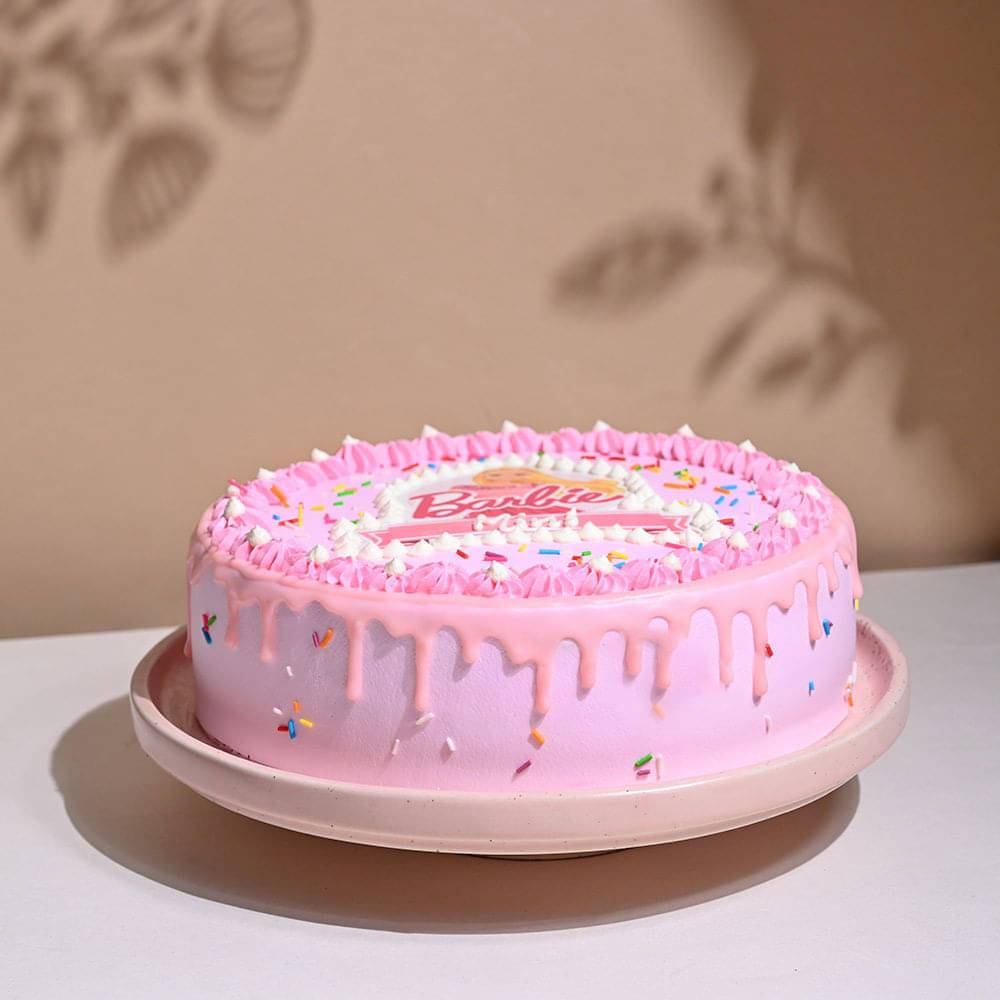 Cheerful Barbie Theme Cake