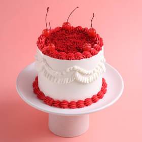 Cherries N Cheers Red Velvet Cake