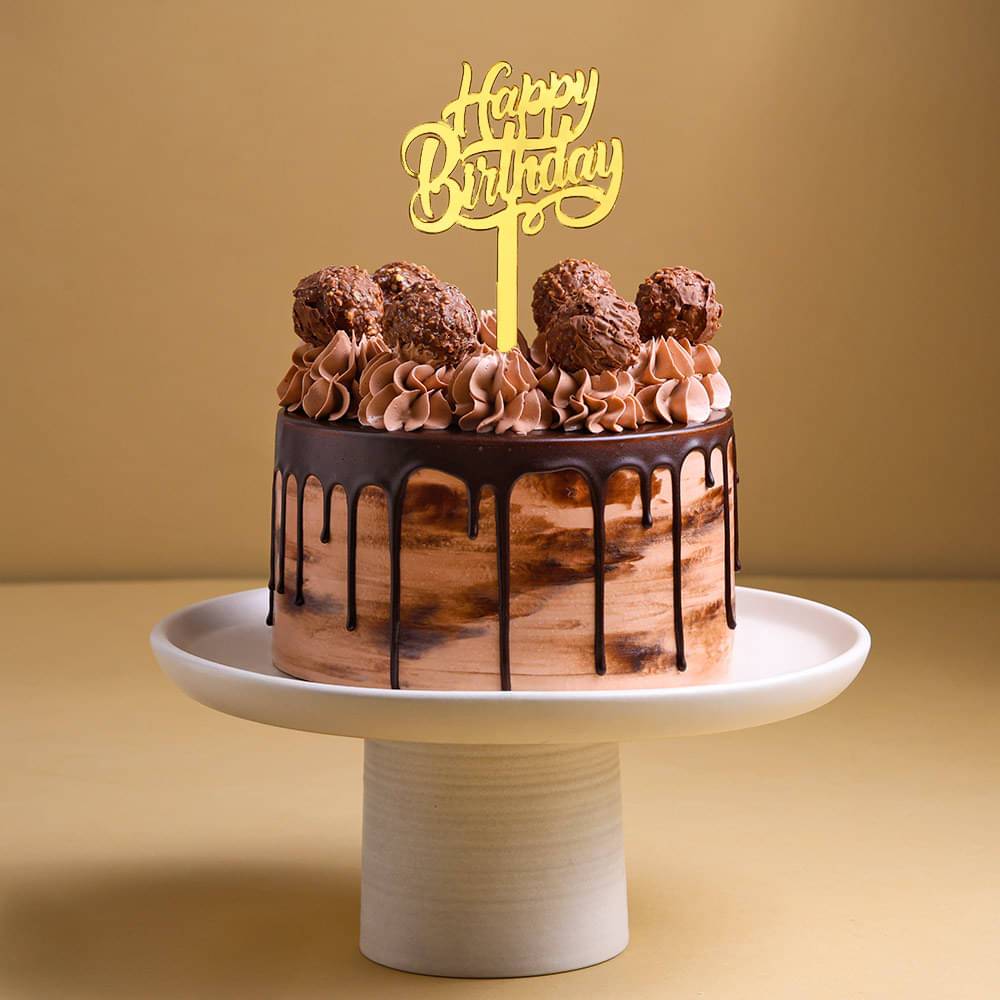 Choco Ferrero Birthday Drip Cake