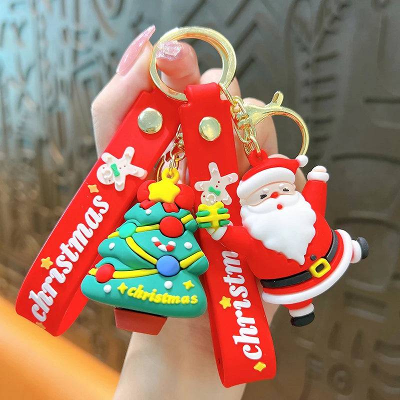 Premium Quality 3D Christmas Keychain with (Self Adhesive Hook) (Pack of 2 )(Random Design) Buy @ ₹269
