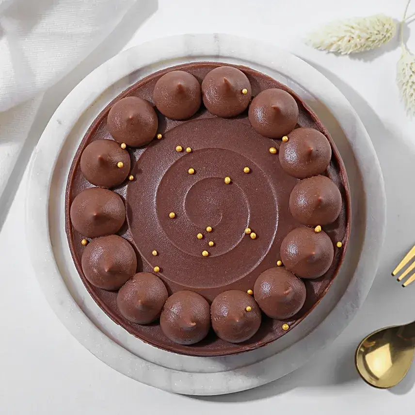 Classic Milk Choco Cream Eggless Bento Cake