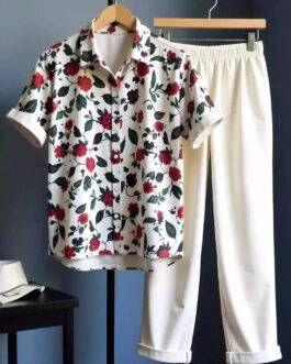 Classy Rose Mens Full Set Trouser And Shirt Half Sleeves