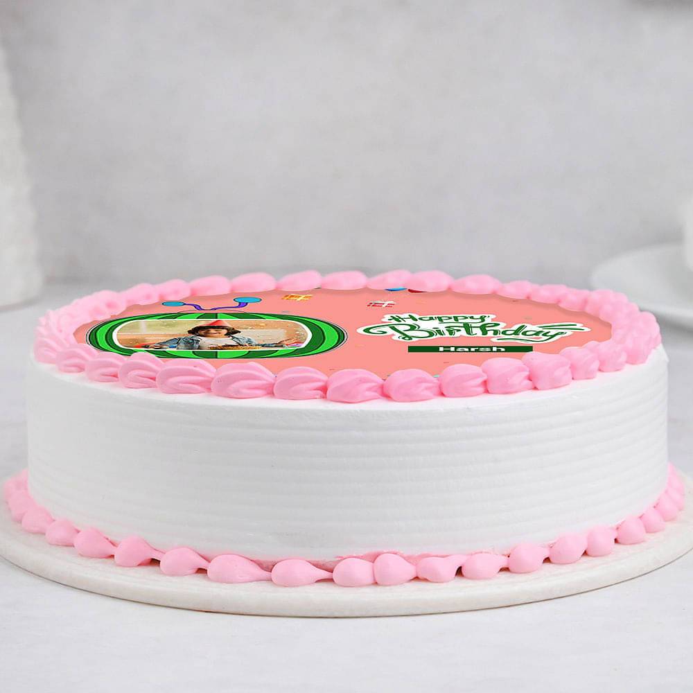 Cocomelon Birthday Photo Cake