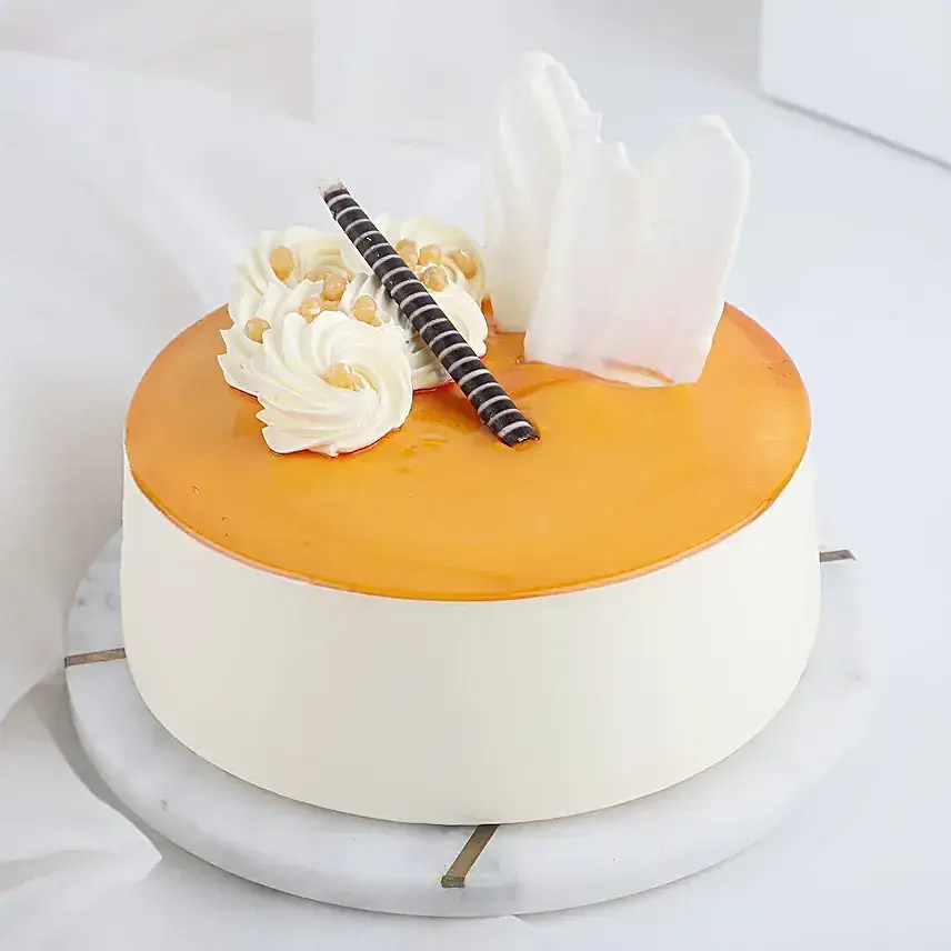 Colourful Gerberas & Butterscotch Cake Combo