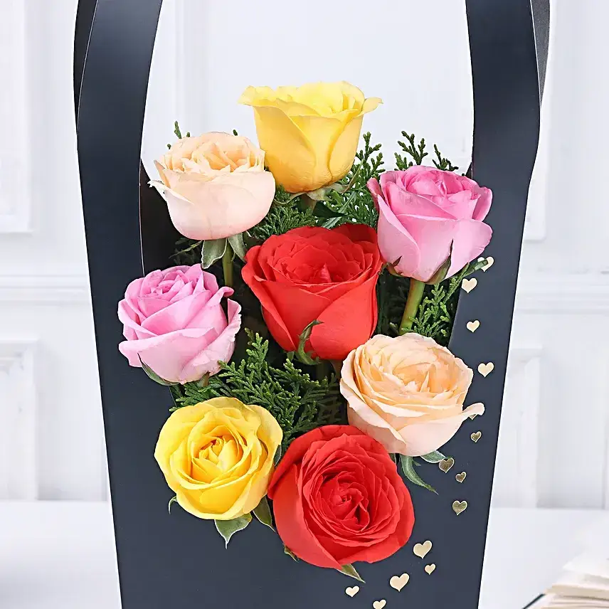 Colourful Roses Hearts Sleeve