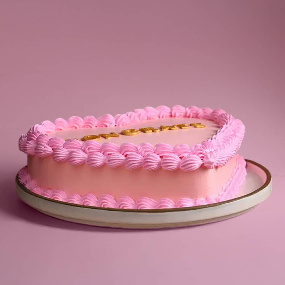 Congrats Heart Shaped Cake