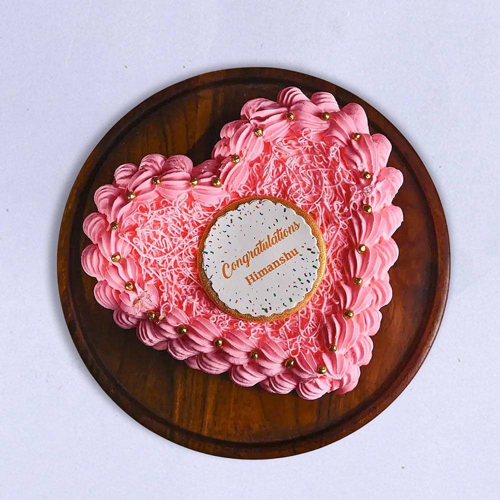 Congratulations Heart Cake