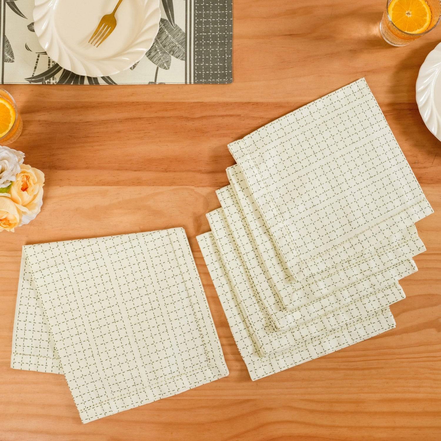 Pure Cotton Table Napkin Set Of 6 buy only at ₹995