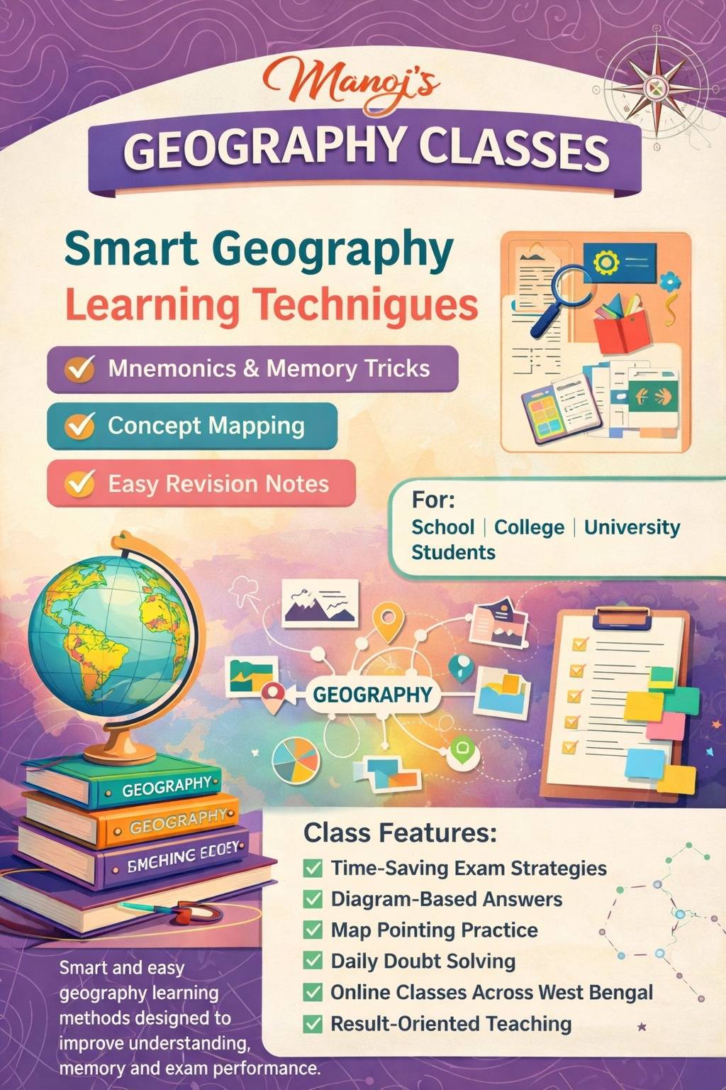 Online Geography Honours Tutor Course for Kolkata University