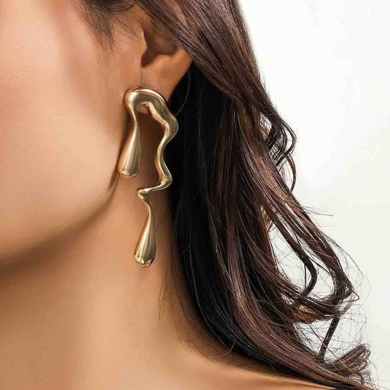Drop Gold Earrings buy only at ₹143