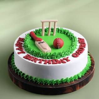 Cricket Pitch Theme Cake