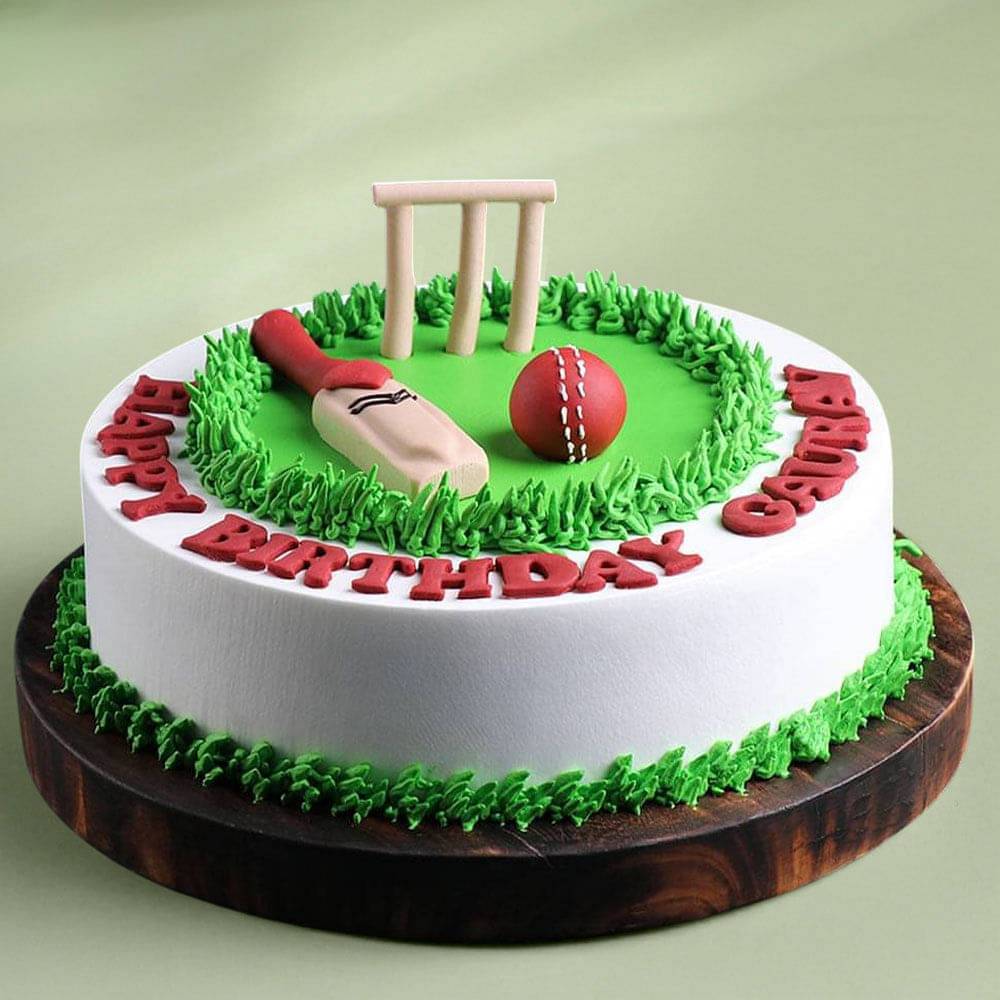 Cricket Pitch Theme Cake