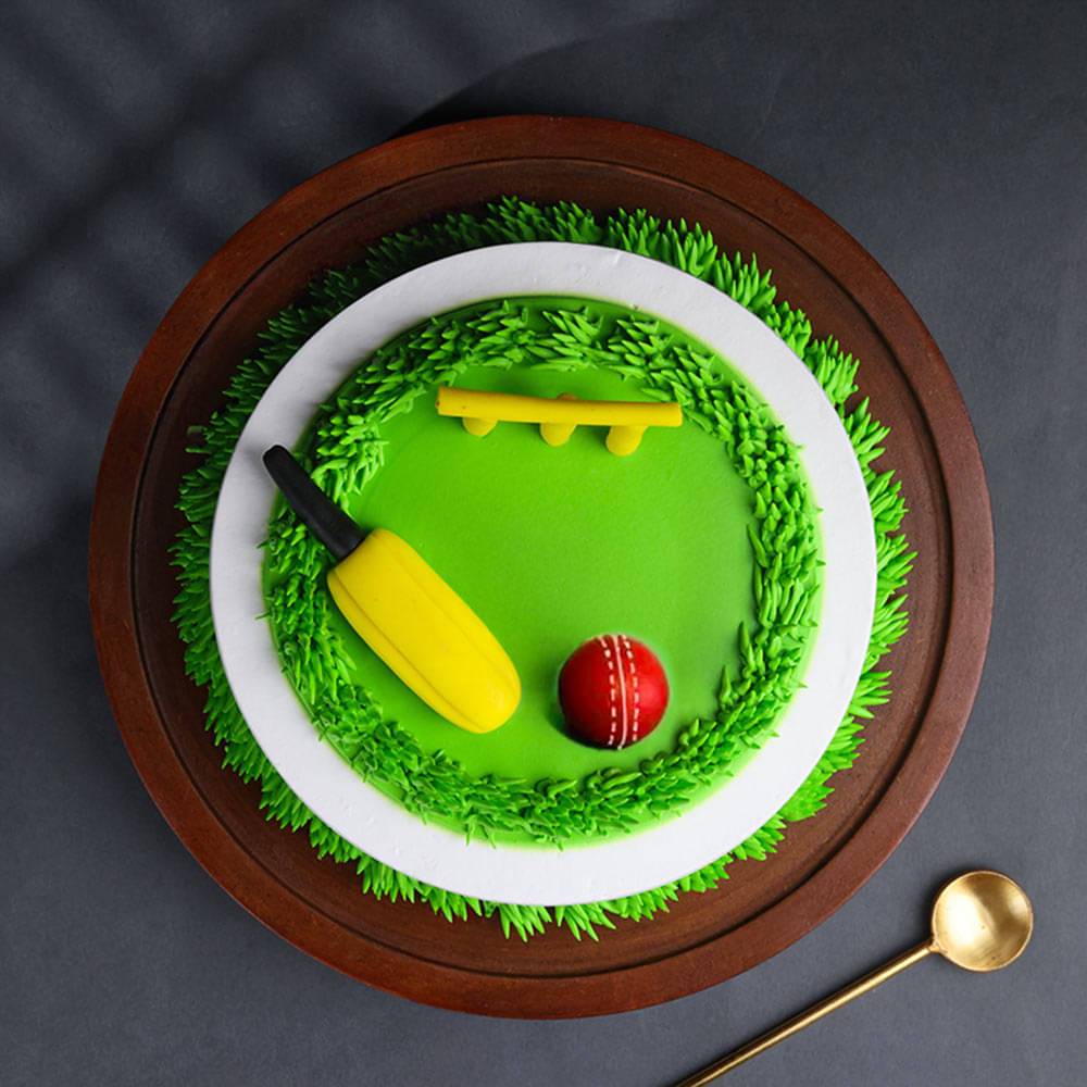 Cricket Theme Birthday Cake