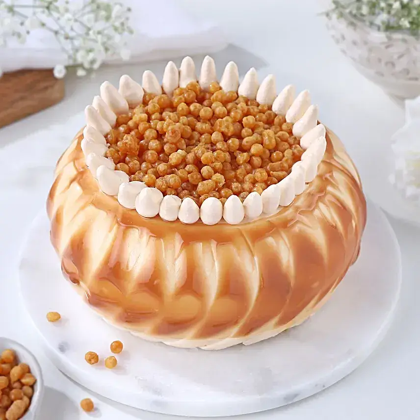 Crunchy Butterscotch Cream Cake- Half Kg