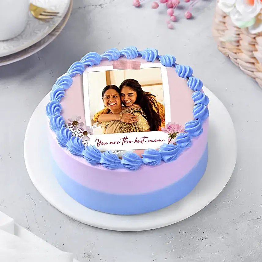 Customised Chocolate Photo Cake for Mum - 250g