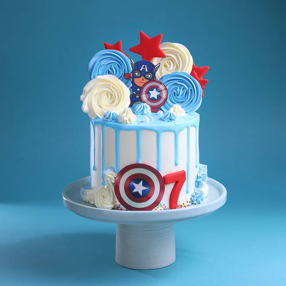 Cute Captain America Party Cake