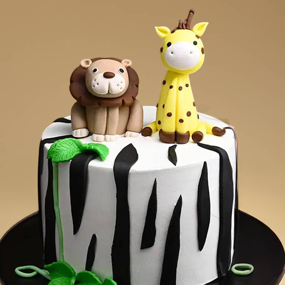 Cute Jungle Friends Cake