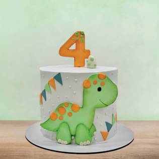 Fourth Birthday Dino Cake