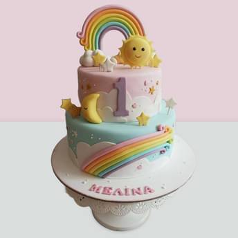 Magical Sunshine n Rainbows Cake