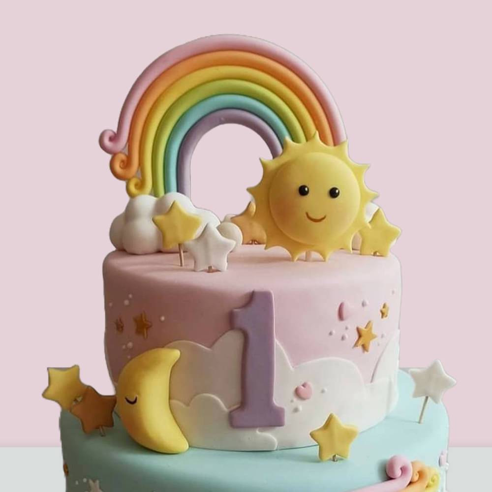 Magical Sunshine n Rainbows Cake