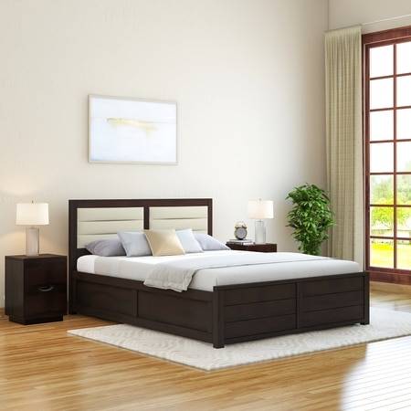 Ritz Hydraulic Storage Bed Queen Size Color Mahogany