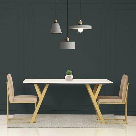 Armadale Rectangle Marble 6 Dining Set