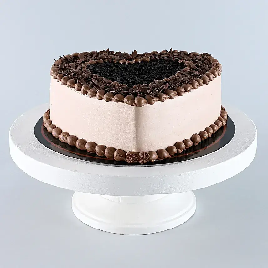 Delicious Heart Shaped Chocolate Cake- Half Kg