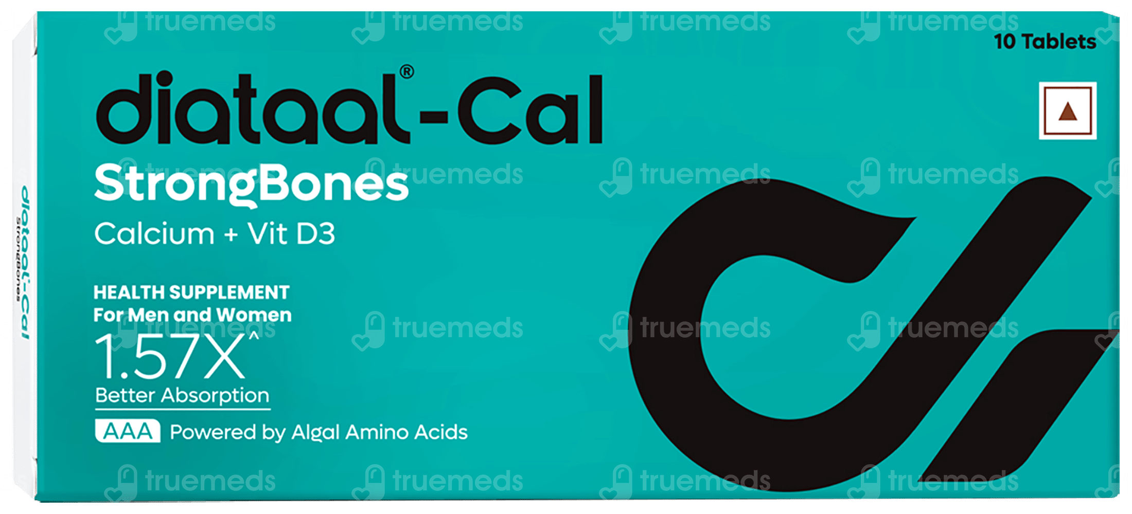 Diataal Cal Strongbones Calcium Vit D3 Active Absorbable Calcium Strong Bones Tablets 10