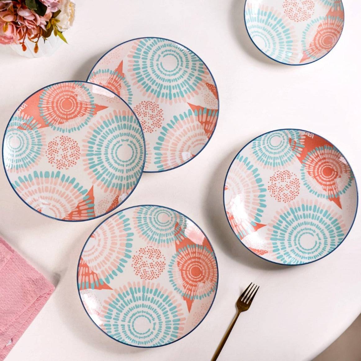 Pastel Dinner Plates Set Of 4 10Inch buy only at ₹3240