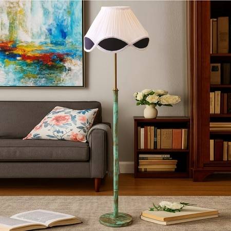 Devansh Wood & Metal Floor Lamp